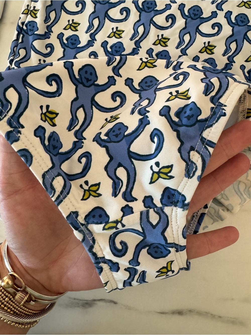 Roller Rabbit Blue and White Monkey Rash Guard Set - Roller Rabbit - Picture 5 of 5